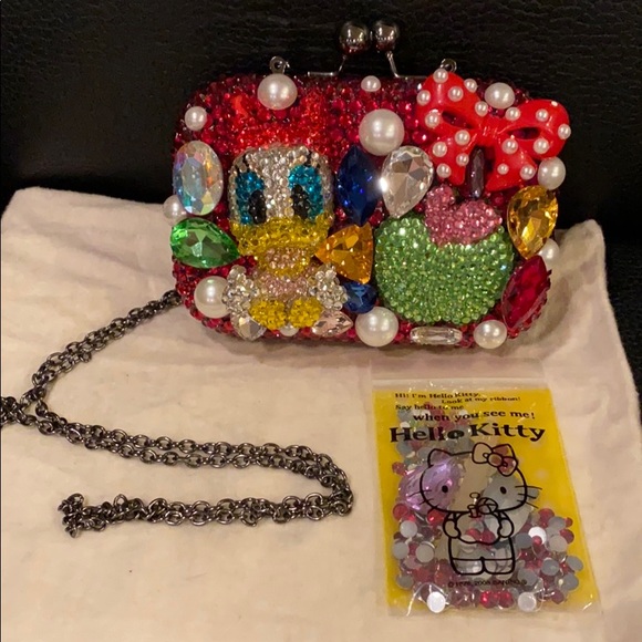 Vintage!! Daisy Duck crystal clutch - Picture 5 of 8